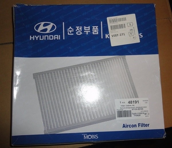 новый салонный фильтр для Hyundai Elantra